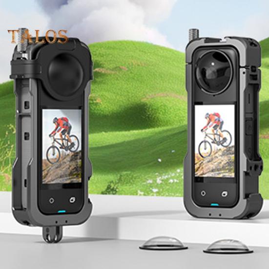 Action-Kamera-Videokäfig, Schutzrahmen, stoßfest, schlagfest, einfach zu installierender Metall-Schutzrahmen, Kamerakäfig-Zubehör für Insta360 X4