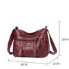 Soft PU Leather Women Tote Bag Large Capacity Faux Cowhide Leather Fashionable Shoulder Crossbody Bag for Women