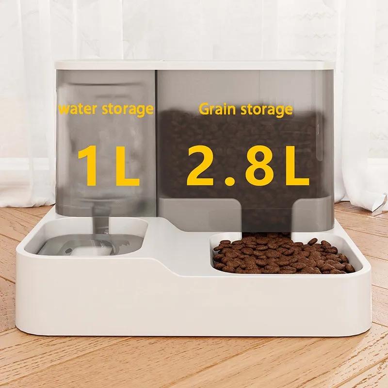 Creative Large Capacity Elevated Dining Bowl Fully Automatic Feeding for Cats and Dogs Drinking Bowl for Pets and Pet Supplies