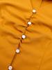 AOMEI V Neck Women Blouse 3D Flower Lantern Long Sleeve Button Up Tops for Ladies Daily Casual Wear