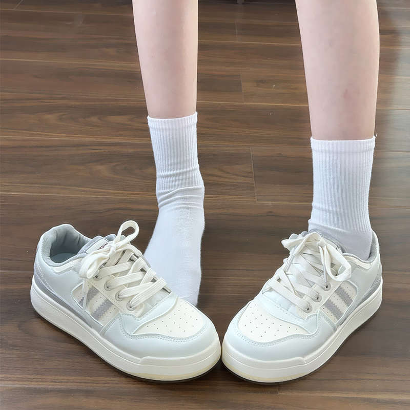 Retro Hong Kong Style Thick Baseplate Shoes Women's Autumn New Ins Super Fire Versatile Niche Casual Sports Shoes