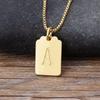 Nidin Light Luxury Copper Zircon A-Z Alphabet Pendant Chain Necklace Punk Style Fashion Woman Man Initial Name Jewelry Gift