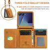 Premium Crossbody Leather Wallet Phone Case For Samsung Galaxy Z Flip 8 7 6 5 4 3 Card Slots Holder Cover Hoesje Coque Funda