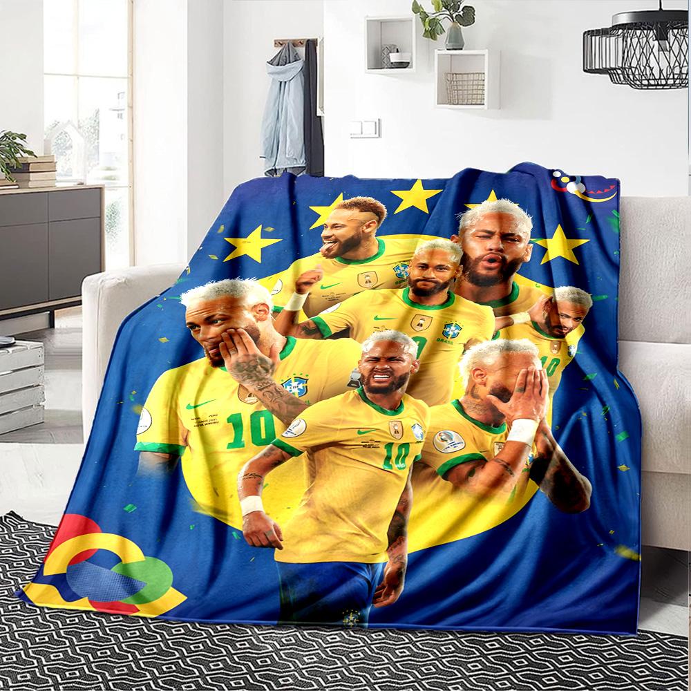 Brazilian Football Celebration Blanket Soft Cozy Great For Picnics Office Seaside Four Seasons Universal Modern Style Birthday Christmas Gift Blanket