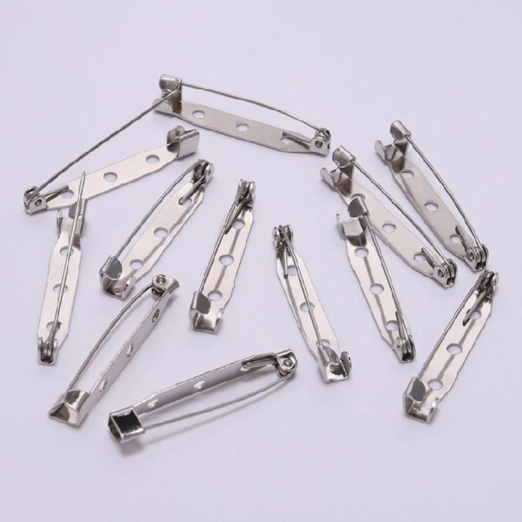 50Pieces Safety Bar Pins Secure Back Clasp with Easy Sewing Holes For Craft Project Sewing And Creative Accessories Kits