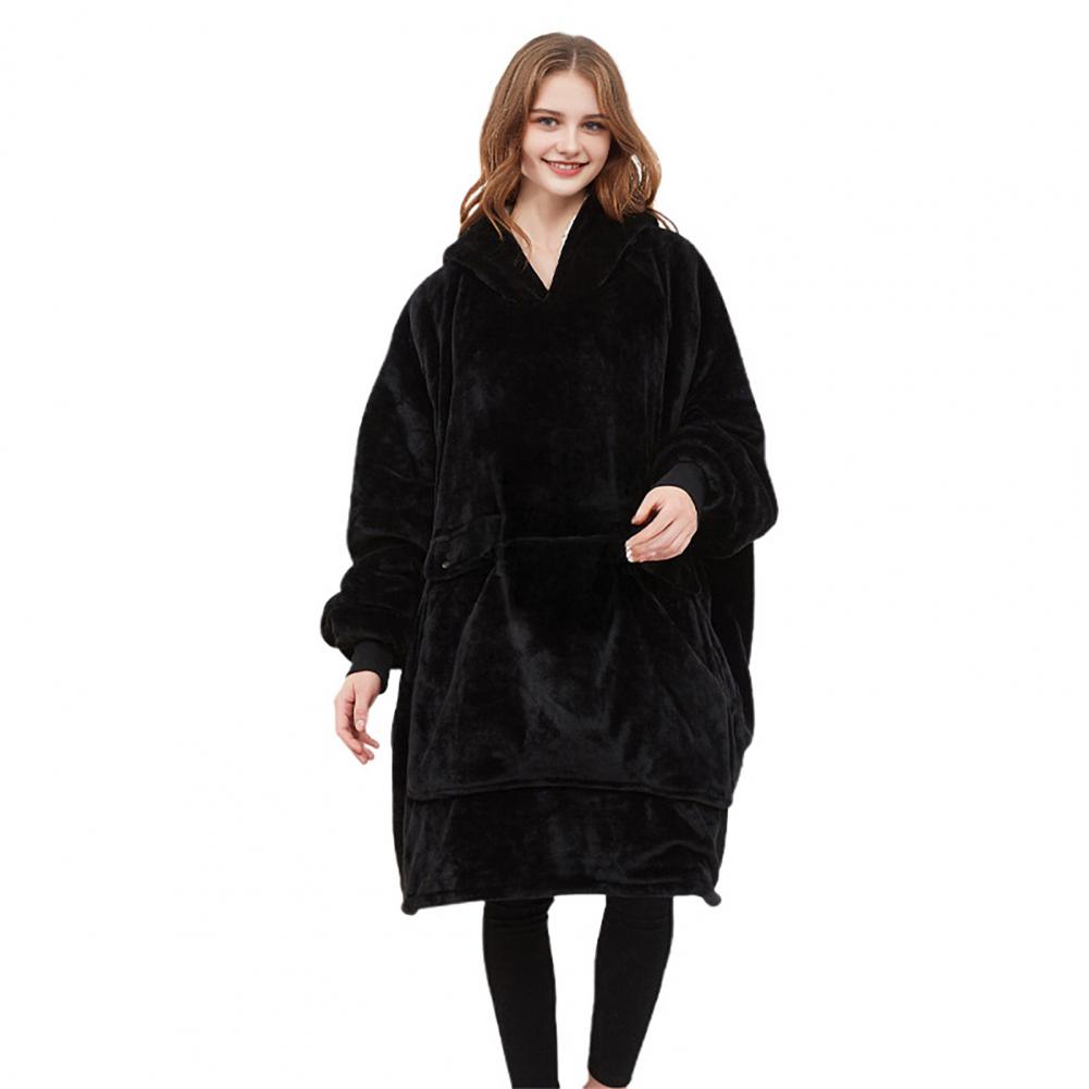 Electric Wearable Blanket Electric Hoodie Wearable Blanket Hoodie with Giant Pocket Usb Electric Wrap Sherpa Fleece Flannel 3