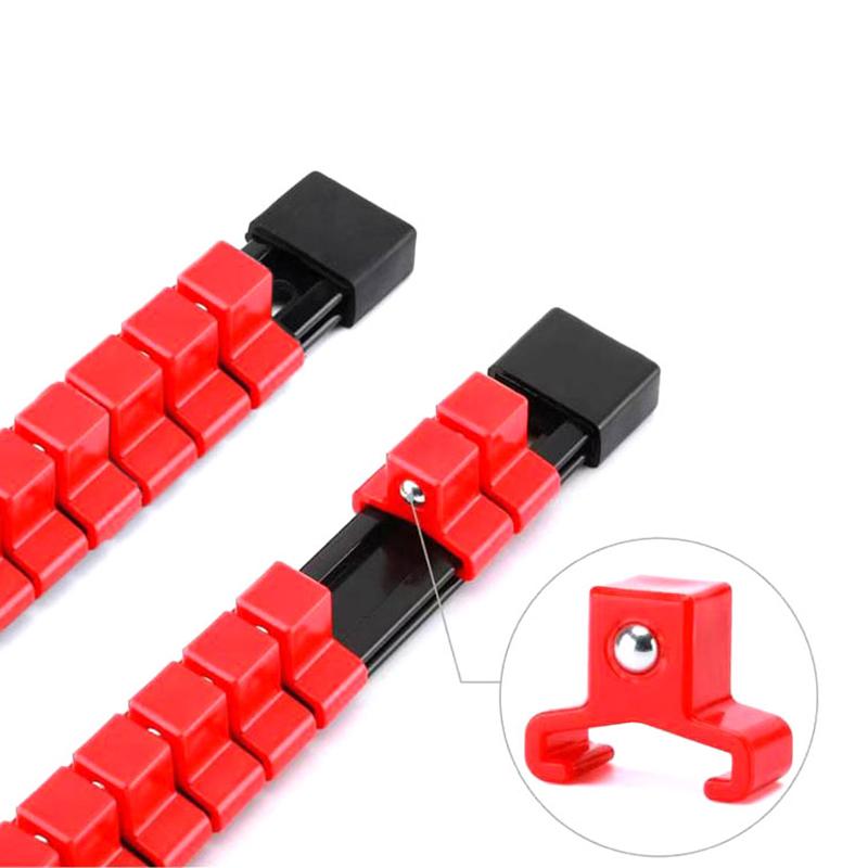 10Pack 1/2In 3/8In 1/4In Drive Spring-Loaded Ball Bearing Socket Clip Abs Plastic Organizer Holder Rail Replacement Clips