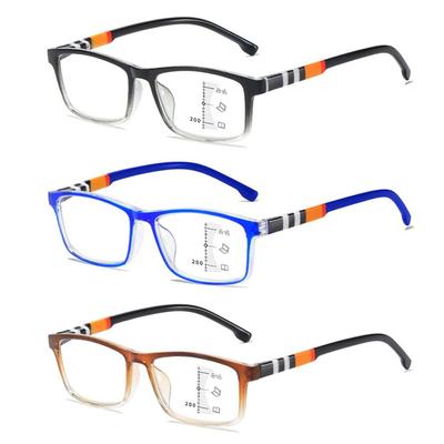 Blue Ray Blocking Anti-Blue Light Reading Glasses Multifocal Eye Protection Hyperopia Glasses Ultralight PC Square Eyeglasses