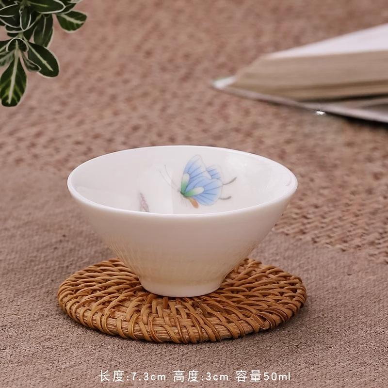 Λιπολίτης από μαλλί λευκό πορσελάνη μικρό φλιτζάνι τσαγιού κεραμικό οικιακό φλιτζάνι τσαγιού παρασκευής μονό μπολ τσαγιού
