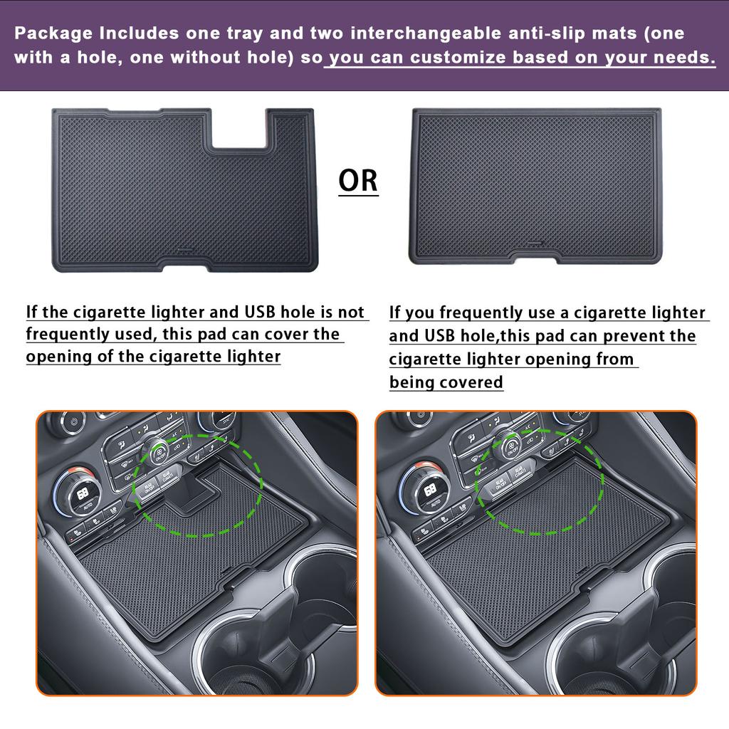 Front Center Console Hidden Compartment Cover For 2025-2025 Chevy Tahoe/Suburban & GMC Yukon Interior Storage Tray Accessories