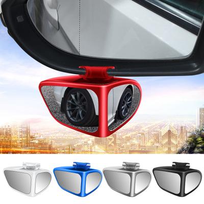 Car Blind Spot Mirror Double-sided Clear Glass 360° Rotatable Universal SUV Truck Auto Wide Angle Left Right Rearview Wing Reversing Assist Mirror
