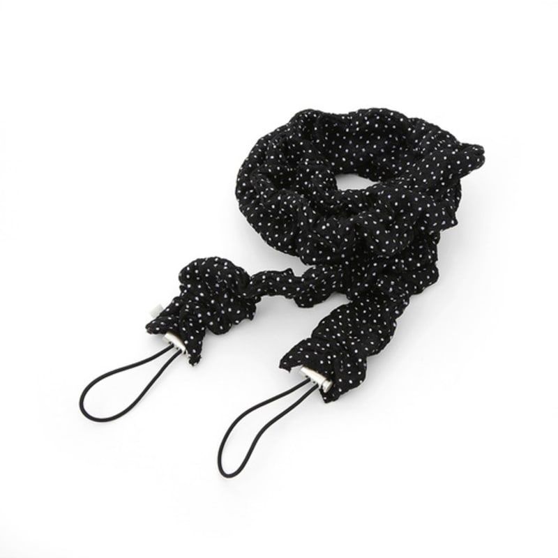 UNDERCONTROL STUDIO string PLEATS MUFFLER / DOT / black