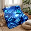 Mechanical Butterfly and Rose Theme blanket Lightweight Warm Flannel Blanket Decorative Throw Blanket for Home Decoration