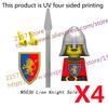 MOC Medieval Figure Building Block Castle Templar Knights Armor Militia Soldiers Gunners Shield Helmet Assembling Brick Toys S26