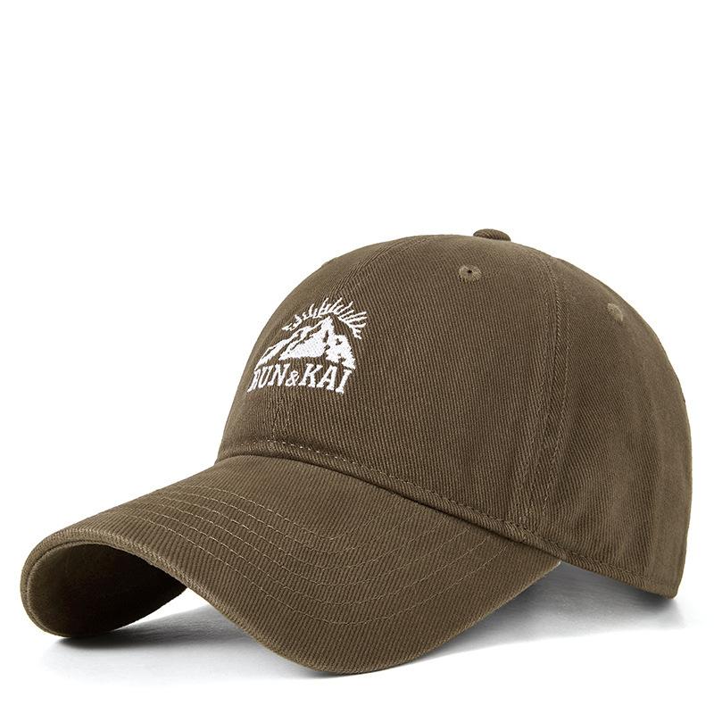 Vintage Embroidered Baseball Cap Women'S Autumn Outdoor Fishing Sunscreen Hat Trend Embroidered Soft Top Hat