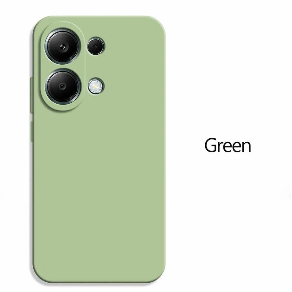 Matte Bumper Soft TPU Back Cover for Xiaomi Poco M6 Pro Liquid Silicone Case for Xiaomi POCO M6 Pro 4G Case Redmi Note13 Pro 4G