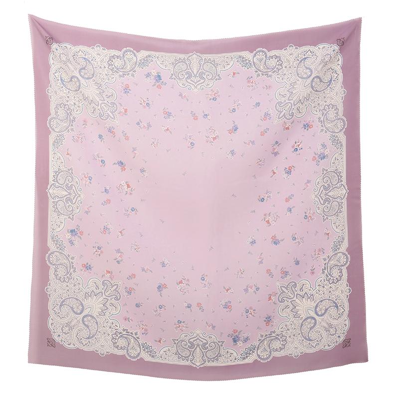 Novo Lenço Quadrado Hijab Estampado Floral de 110cm Cobertura de Cabeça de Verão Respirável para Mulheres Muçulmanas Xale da Moda Cachecóis Faixa de Cabeça