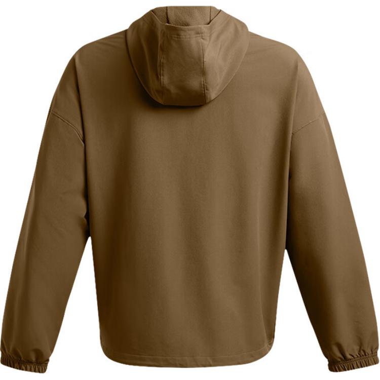 Under Armour Vibe Storm Shell Simple Brand Logo Comfortable Casual Sports Training Hoodie Men Hoodies Coyote-Brown 1386575-498