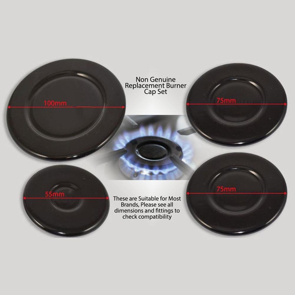 4Pc Cooker Hob Gas Burner Cap 55mm 75mm 100mm For SABAF Accessories Kitchen Cookware Tools Gas Stove Accessories
