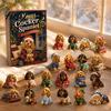 Dog Advent Calendar Calendars 2026 24 Days Christmas Countdown with 2D Acrylic Silhouette Ornaments Ornament Collectible Cute Animal Figures