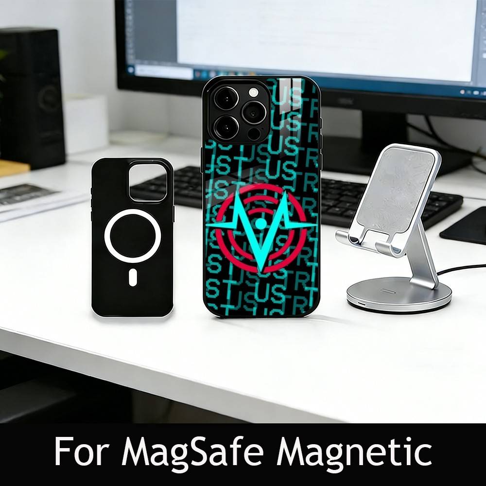 H-Hazbin V-Vox Handyhülle Für iPhone17,16,15,14,13,12,11 Plus,Pro Magnetisch mit Magsafe Kabellose Ladefunktion