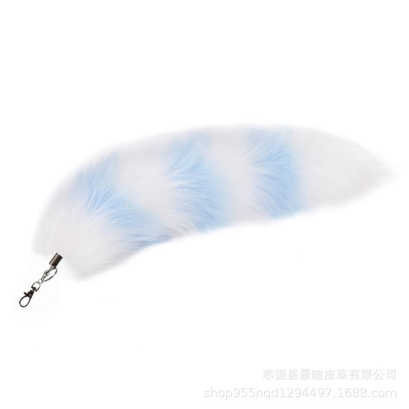 Women's Cute Fox Fur Keychain Pendant - Plush Tail Charm for Bags