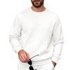 Men S Casual Long Sleeve Crew Neck Textured Pullover Sweatshirt