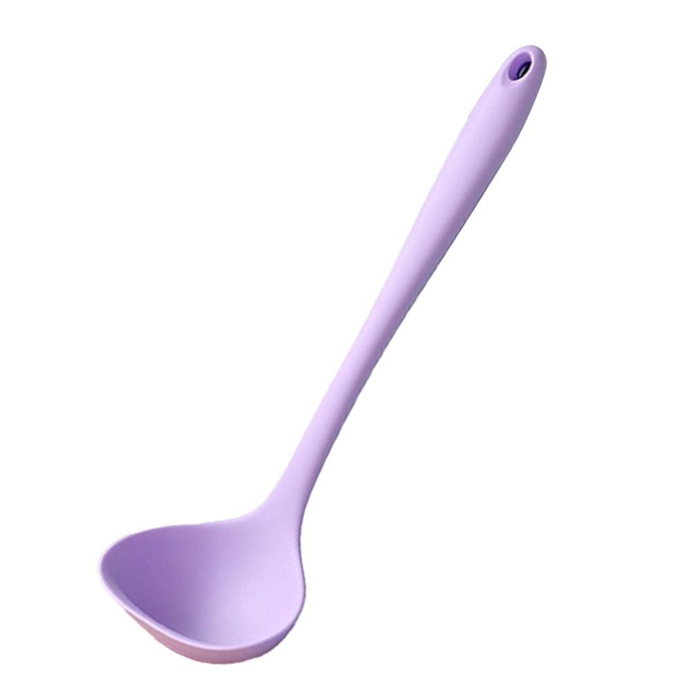 Non-scratch Pan Soup Ladle Round Wide Spoon Head Kitchen Utensil Non-stick Spoon  Daily Cooking