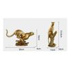 Resin Handicrafts Golden Leopard Simulation Animal Sculpture Cheetah Running Leopard Home Decoration Accessories