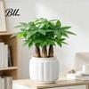 Living Room Plant Pot Self Watering Pots for Indoor Plants, Plastic Planter with Drainage Modern Home Decor Holes, Small Flower Houseplants,