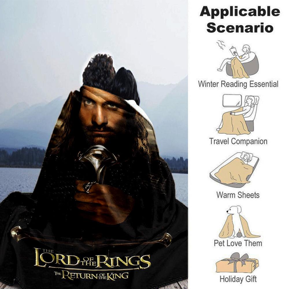1pc Lord of the Rings Return of the King Flannel Blanket Soft Warm Throw for Home, Office, Travel, All-Season Cozy Bedding GiftL1301