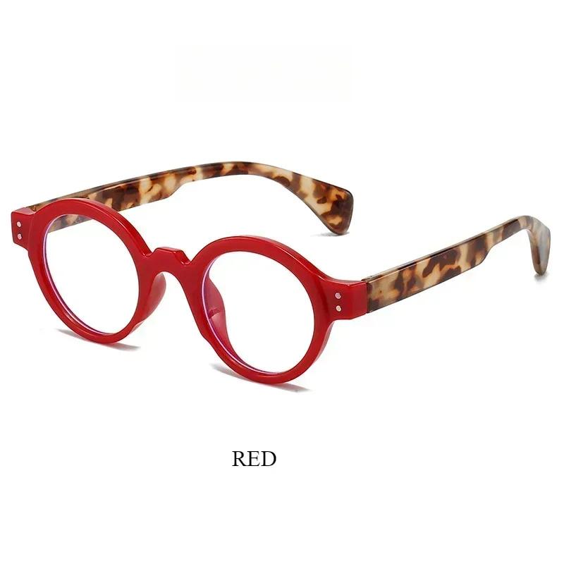 Women Men Classic Presbyopia Reader Glasses Retro Round Spring Hinge Blue Light Blocking Reading Glasses Diopter +1.0 To +4.0
