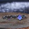 Elegant and Luxurious Synthetic Opal Vine Leaf Engagement Wedding Ring Wedding Jewelry Accessory Valentine's Day Gift