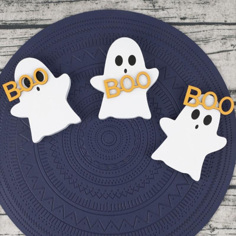 3PCS Spirit Pumpkin Cats Table Sign Wooden Ornaments Halloween Home Tabletop Decoration Festival Parties Supplies