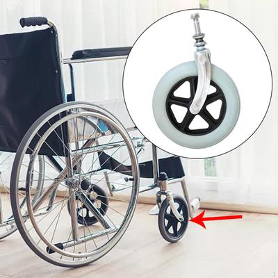 Wiel 6inch 7inch 8inch Zwenkwiel Massief Band Slijtvast, met Voorvork Soepel voor Gehandicapten