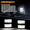 Yankok LED Side Mirror Marker Lights for Ford F150 2013-2014, F250 F350 F450 F550 Super Duty 2008-2016 Pickup Truck T10 Plug Smoked Lens White and