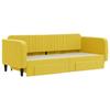 VidaXL Daybed with Trundle and Drawers Yellow 90x200 Cm Velvet 3197116