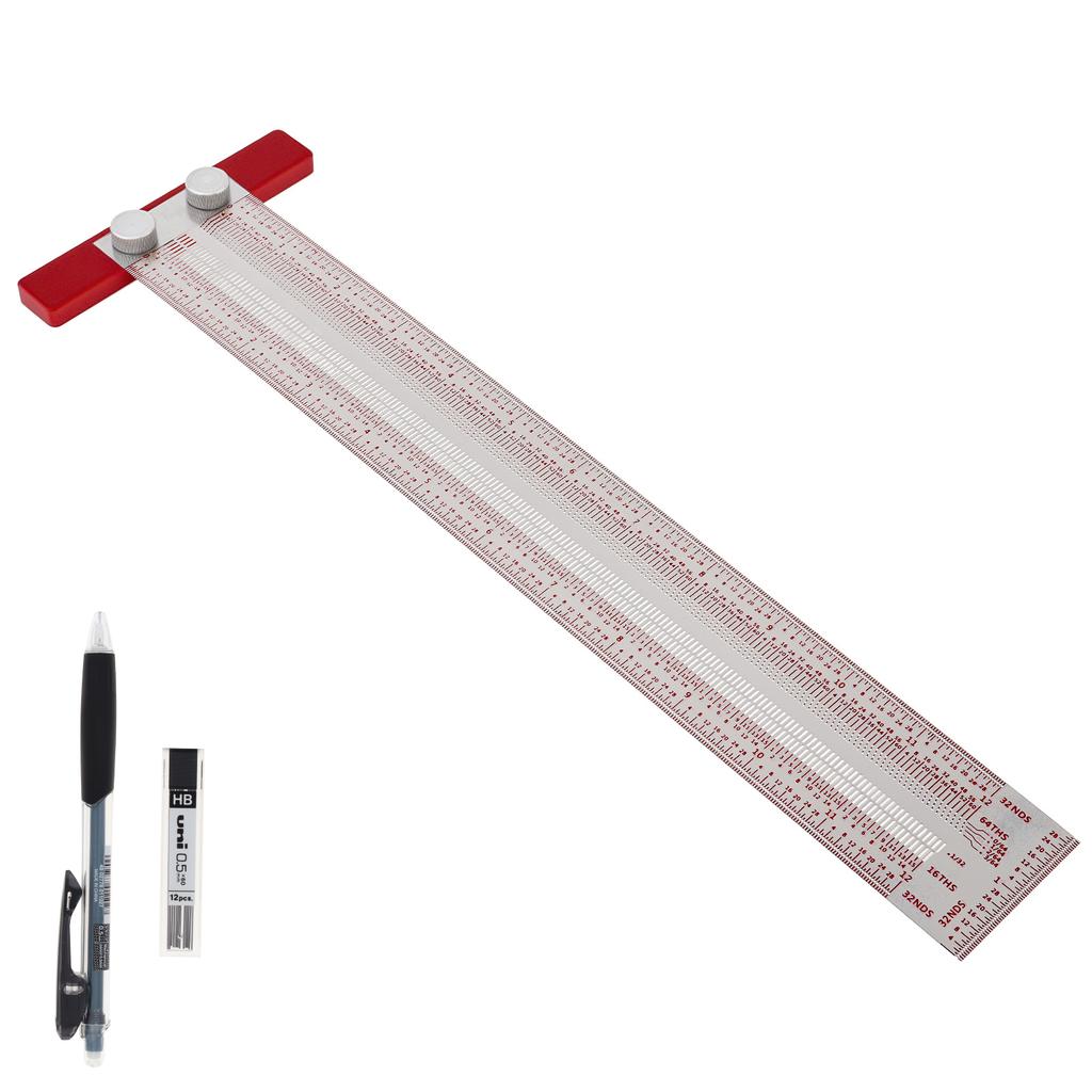 Steel Imperial Scribing Gauge 3 6 12 Inch Multi Size Woodworking Marking Pen Refill Heavy Duty