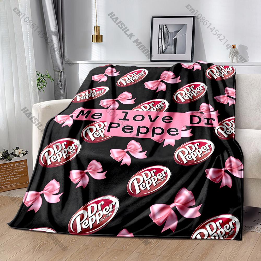 1PC Dr. P-Pepper Blanket 3D Flannel Plush Decorative Bed Blanket - Super Soft, Lightweight, Warm Cozy for Couch Sofa, Home Decor