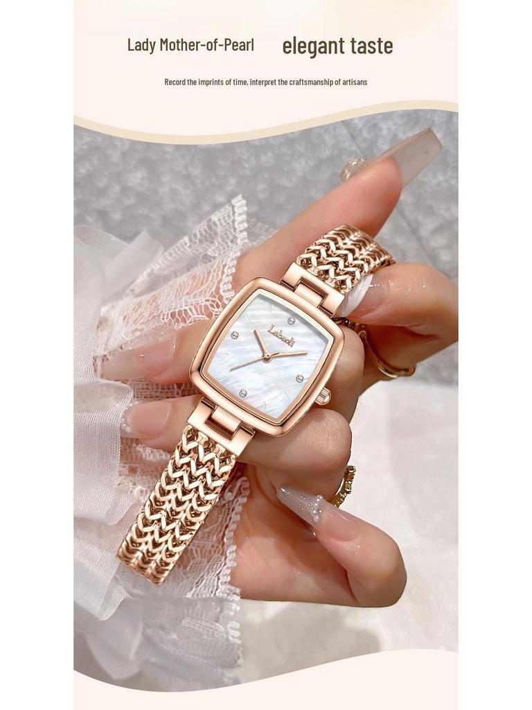 La Baoli Retro Women's Quartz Gold Watch - French Style, Artistic, High-End Feel