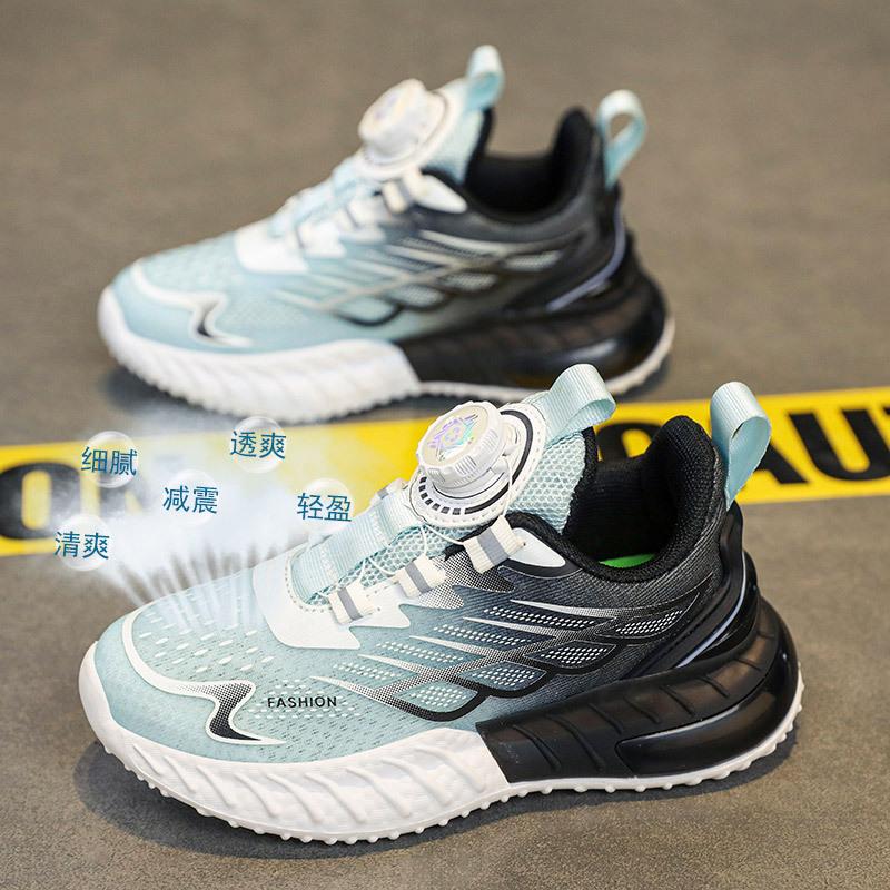 Classmates Spring and Autumn 2025 Mesh Guochao Rotating Buckle Breathable Basketball Shoes Middle and Older Children's Fashion Running Sneakers