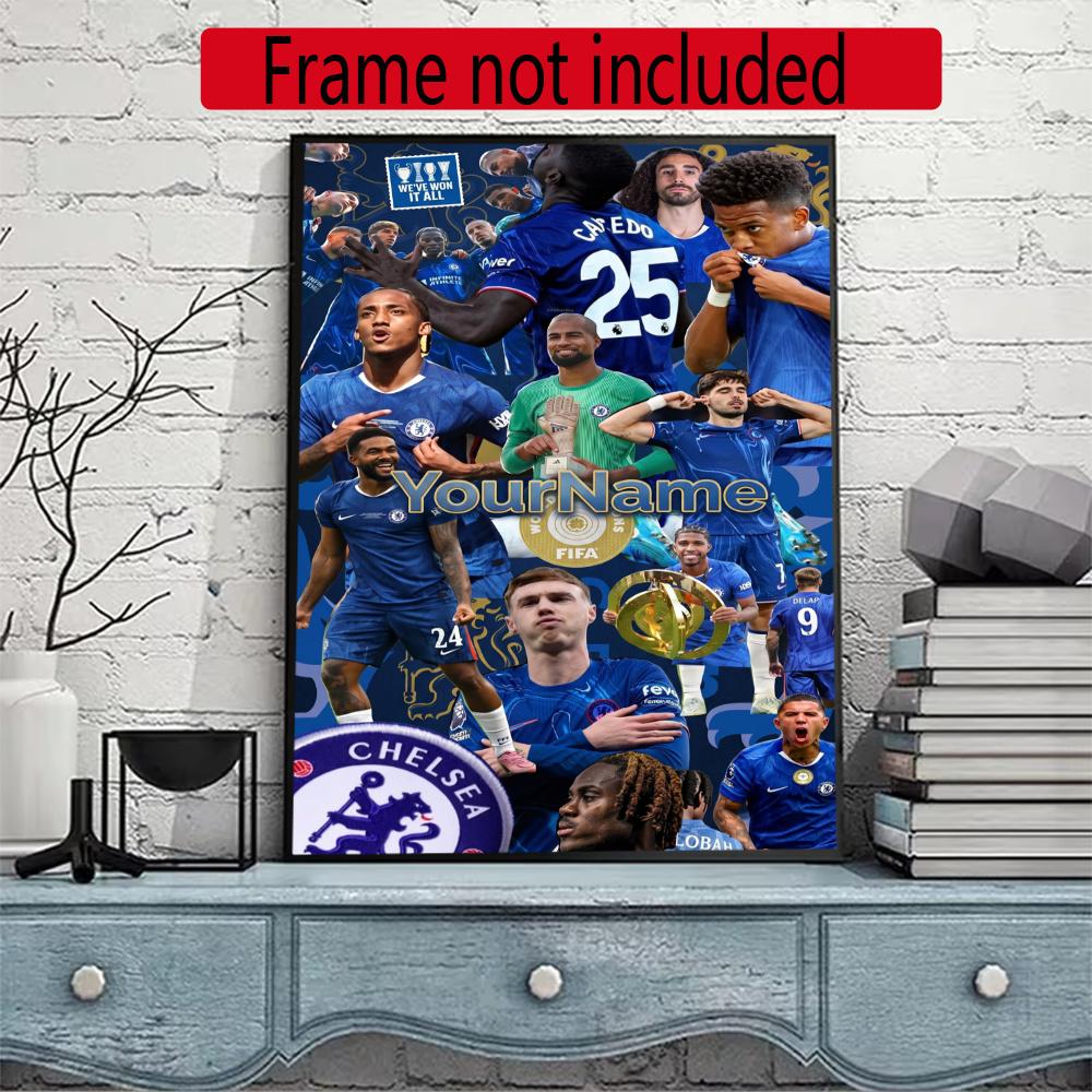 Chelsea Fc Personalized Name Diamond Paintings Mosaic Wall Round Diamond Art Painting Kits Embroidery Crystal Accessories Frameless