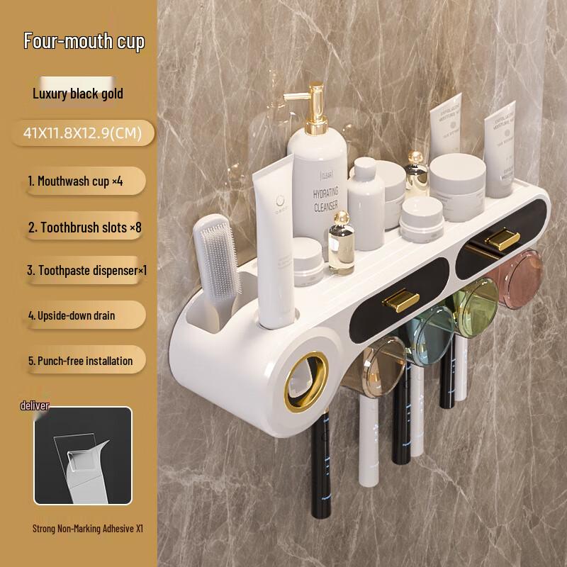 UD Wall-Mounted Toothbrush Holder with Cups