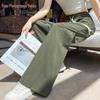 Women's Slimming Quick-Dry Cargo Pants - Minimalist Solid Color with Drawstring for Summer