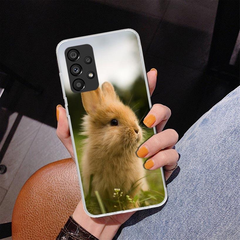Cute Bunny Baby Rabbits Phnoe Case for Samsung Galaxy A15 A55 A35 A25 A14 A54 A34 A24 A13 A53 A33 A23 A52 A12 A32 A22 A04S A03S
