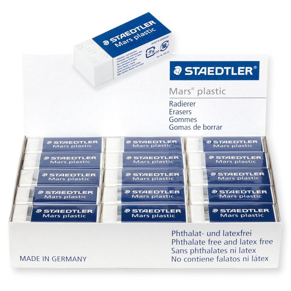 Staedtler Mars Plastic Erasers, 30 Pieces, 526 53