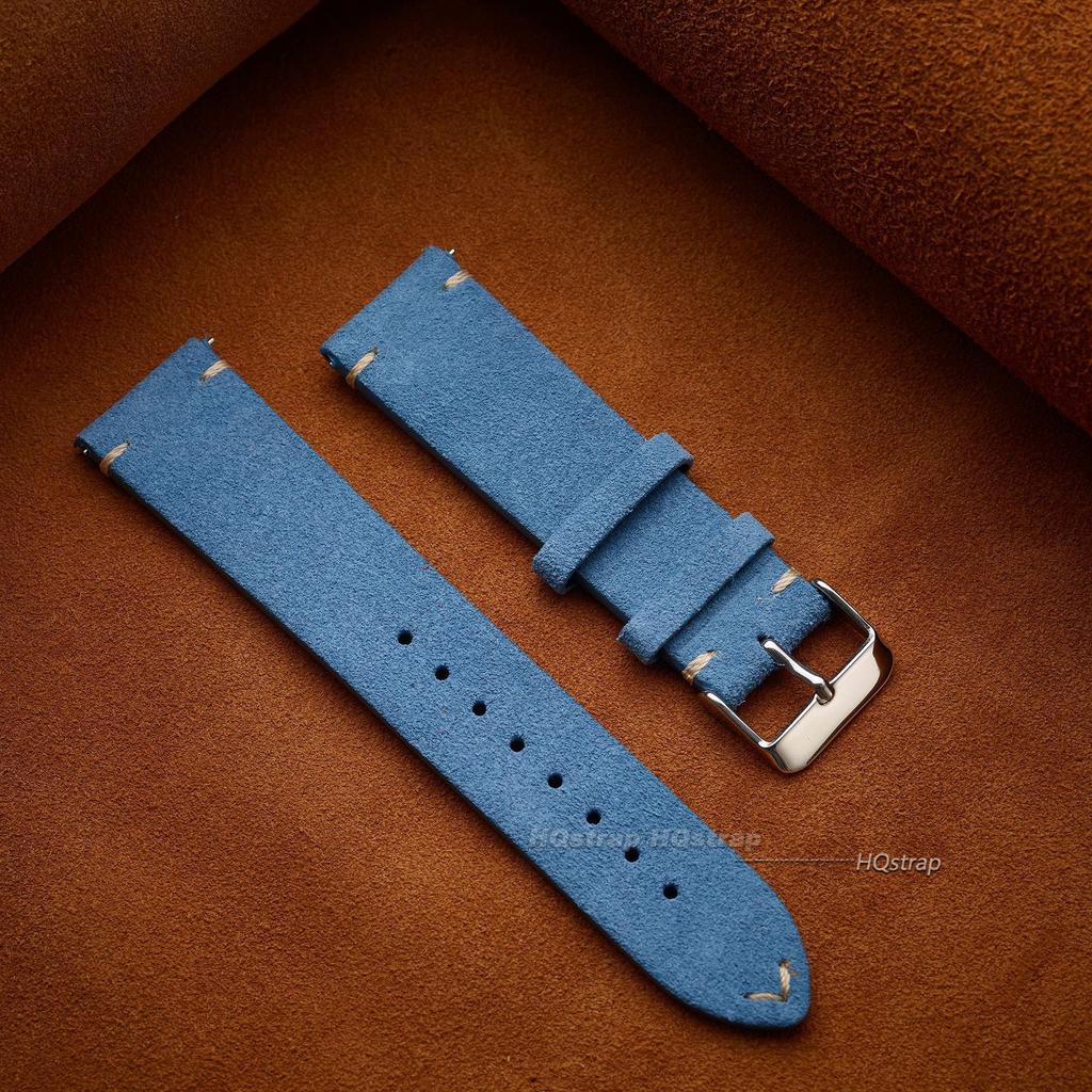 Wildleder Echts Leder Uhrenarmband 16mm 18mm 20mm 22mm für Seiko Schnellwechsel Vintage Handgemachtes Band Hohe Qualität Uhrenarmband