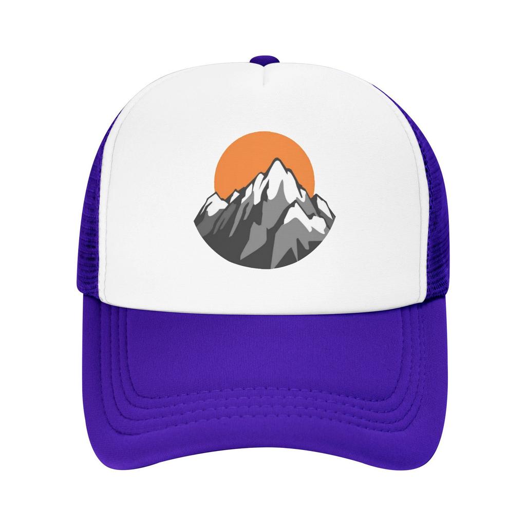 Sunrise Sun Mountain Custom Mesh Baseball Caps Unisex  Adult Unisex Beach Bucket Hat Trucker Cap