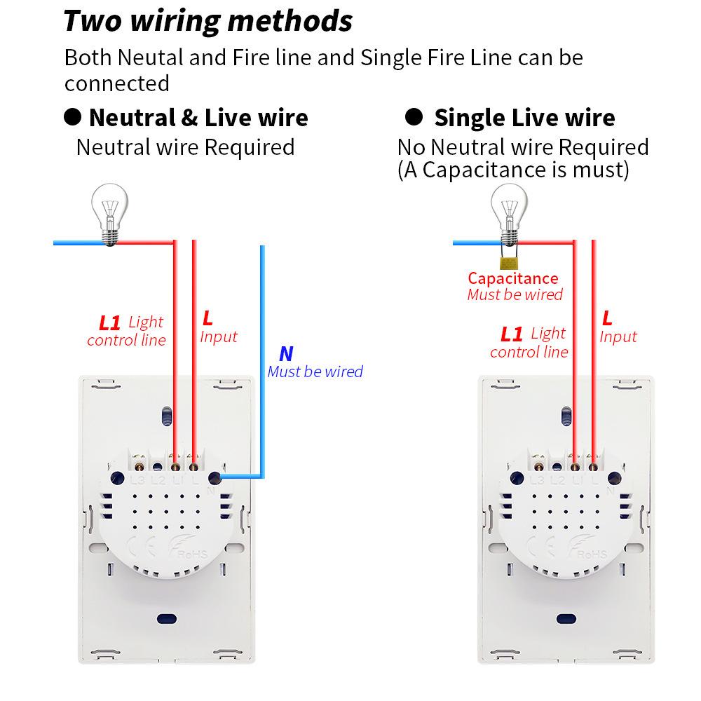 Smart WiFi Touch Switch with Siri Voice Control, Mobile App, RF Remote, and Tone Adjustment