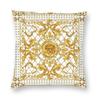 Golden Lion Damask Ornament Pillowcase Printed Cushion Cover Decoration Baroque Throw Pillow Case Cover Home Square 40X40Cm